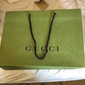 Gucci shopping bags and boxes